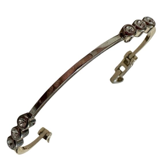 Anne Klein Silver-Tone Bracelet with Crystal Accents - Picture 1 of 14